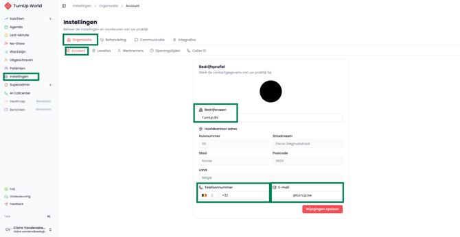 account-instellingen