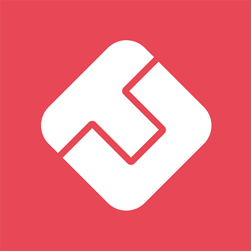 TurnUp Logo, Red background, white logo